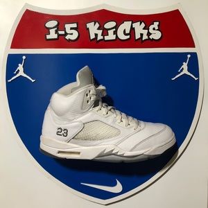 Jordan retro white metallic 5s